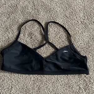 Speedo Women's Sleek Black Sports Bra